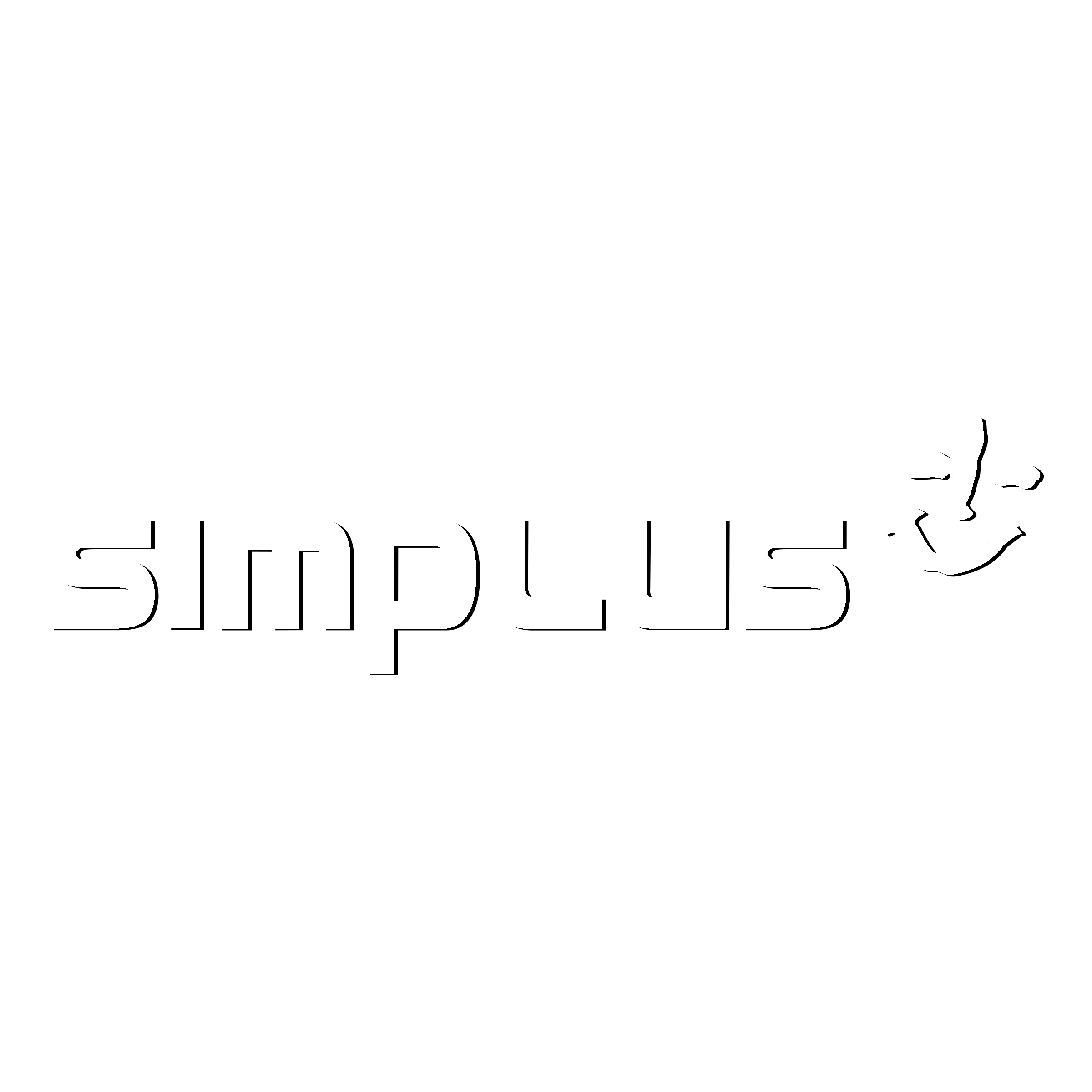 Home 14 simplus logo black and white
